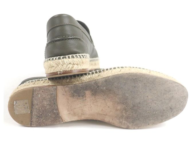 Espadrillas in pelle Trip H di Hermès Verde Cachi - vista 5