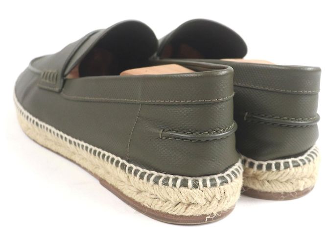Espadrillas in pelle Trip H di Hermès Verde Cachi - vista 6