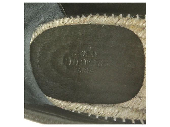 Espadrillas in pelle Trip H di Hermès Verde Cachi - vista 8