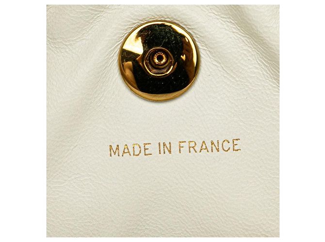 Timeless Chanel Coco Mark Rucksack aus matelassiertem Lammleder Weiß - Ansicht 12