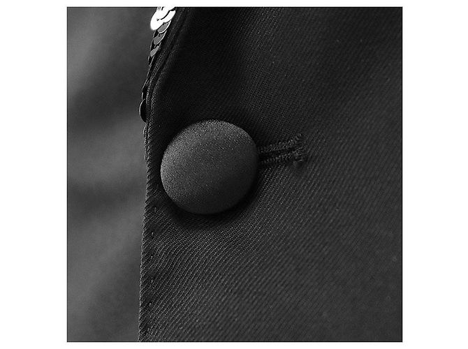 Céline Celine Woll-Tuxedo-Jacke Schwarz - Ansicht 12