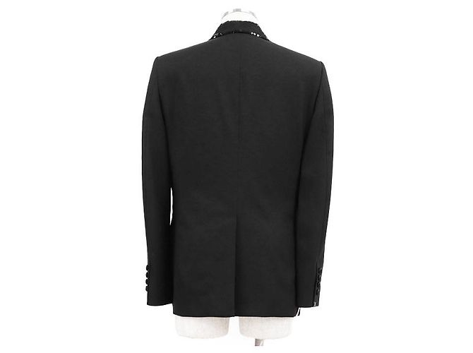 Céline Celine Woll-Tuxedo-Jacke Schwarz - Ansicht 6