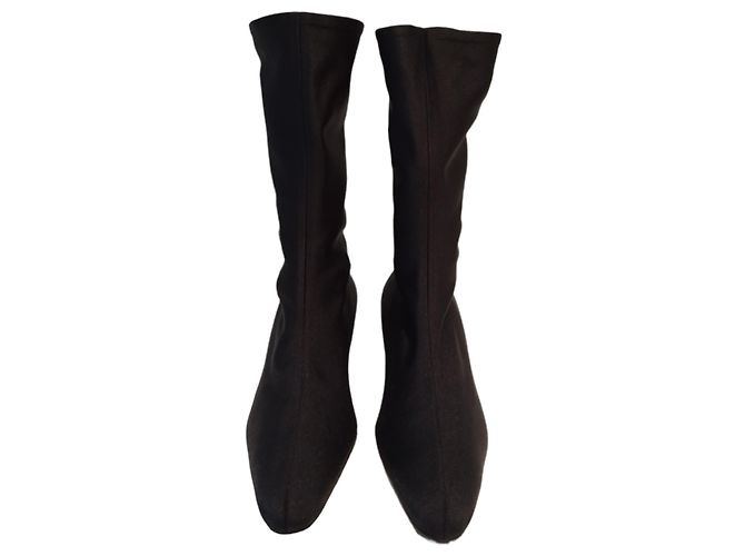 Stivaletti Balenciaga Knife in Tela Nera e Spandex Nero - vista 3