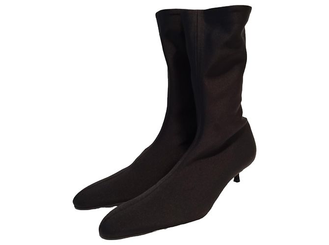 Stivaletti Balenciaga Knife in Tela Nera e Spandex Nero - vista 4