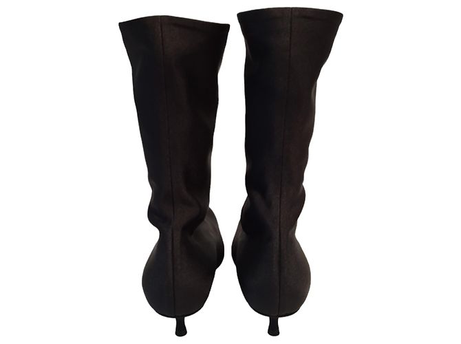 Stivaletti Balenciaga Knife in Tela Nera e Spandex Nero - vista 6