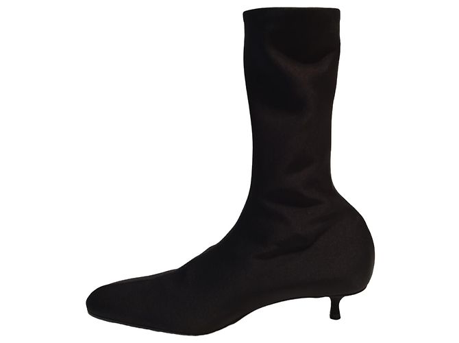 Stivaletti Balenciaga Knife in Tela Nera e Spandex Nero - vista 7