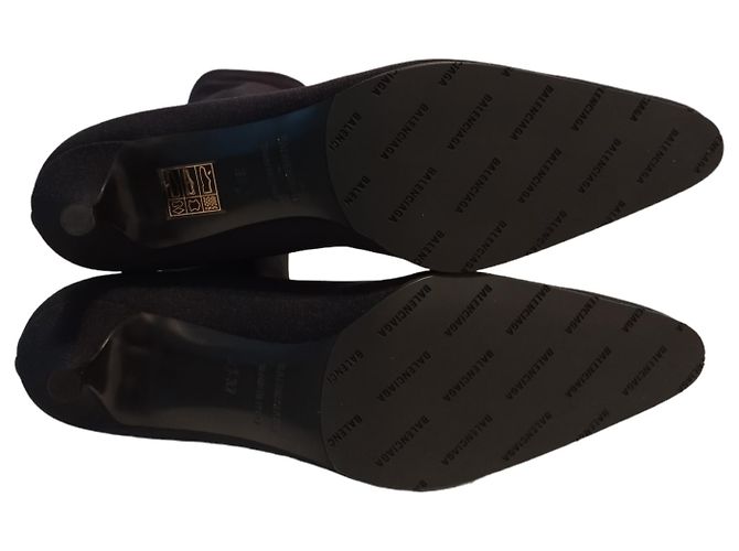 Stivaletti Balenciaga Knife in Tela Nera e Spandex Nero - vista 9