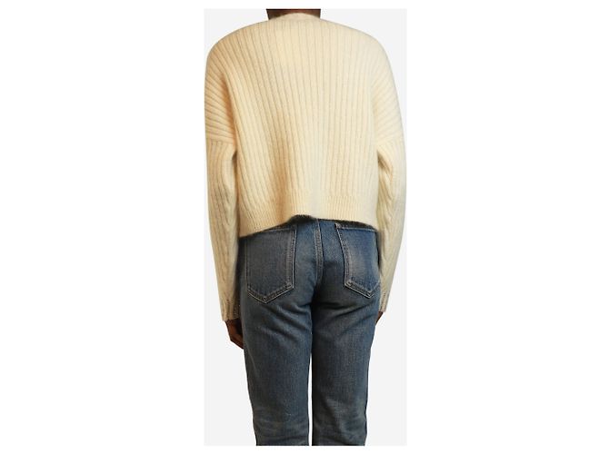 3.1 Phillip Lim Suéter de malha creme com diamantes - tamanho S Cru - vista 2