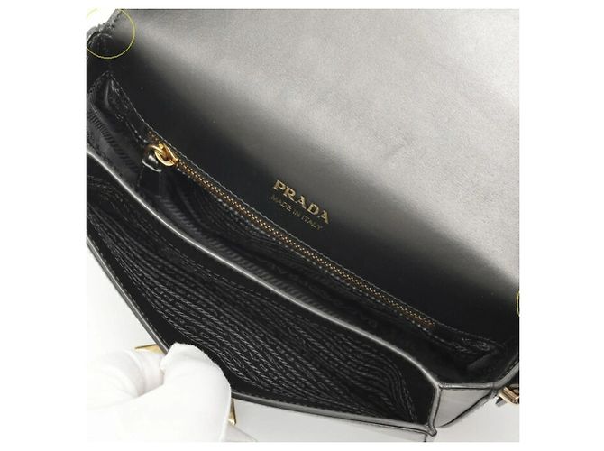 Bolsa de Ombro Triângulo Prada Preto - vista 8