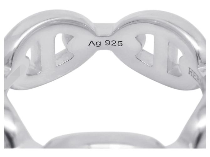 Ring Anello Chaine d'Ancre Enchainee di Hermès Argento - vista 10