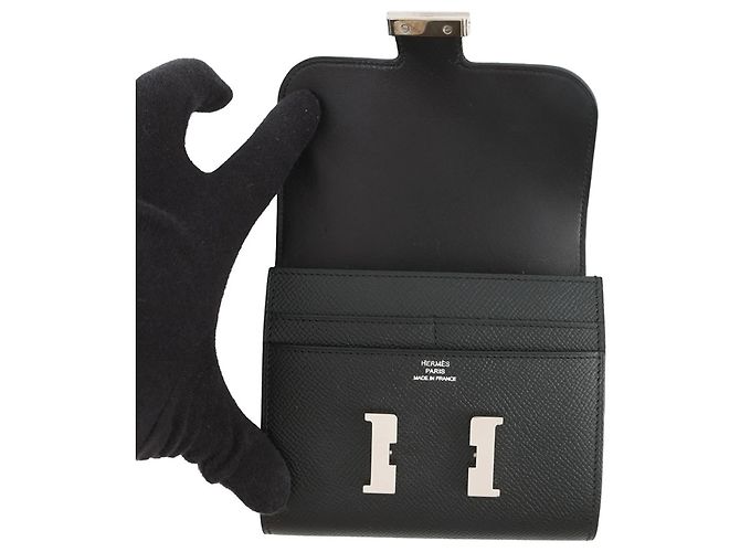 Billetera Compacta Constance Hermès Negro - vista 4