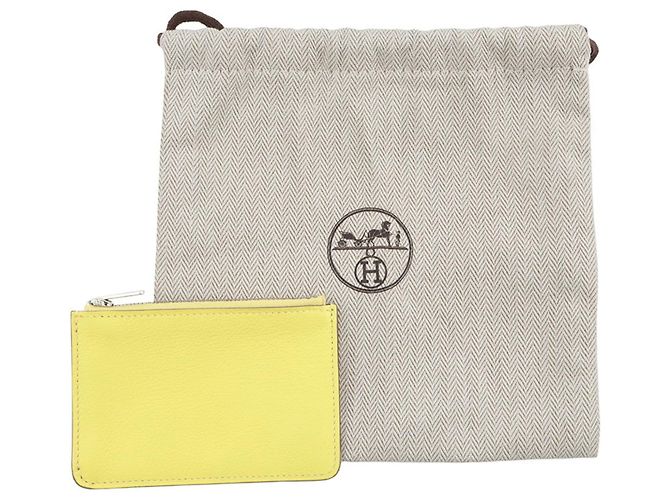 Monedero Hermès Roulis Verso Chai Lime Dorado - vista 12