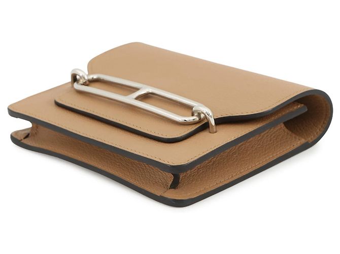 Monedero Hermès Roulis Verso Chai Lime Dorado - vista 2