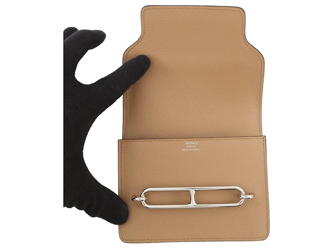 Monedero Hermès Roulis Verso Chai Lime Dorado - vista 4
