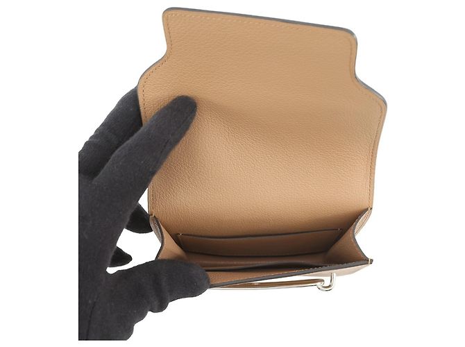 Monedero Hermès Roulis Verso Chai Lime Dorado - vista 6