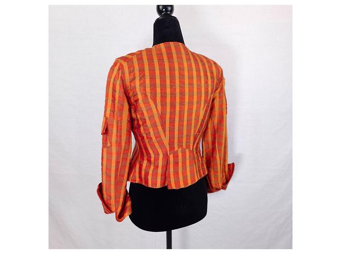 Orange karierte Jacke Bazar de Christian Lacroix - Ansicht 2