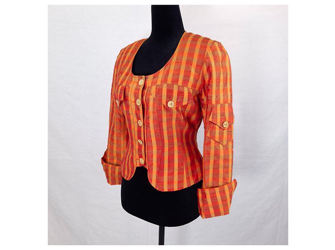 Orange karierte Jacke Bazar de Christian Lacroix - Ansicht 4