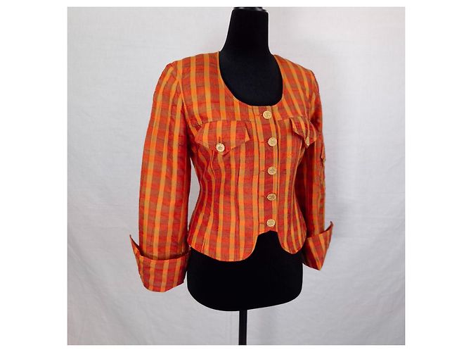 Orange karierte Jacke Bazar de Christian Lacroix - Ansicht 5