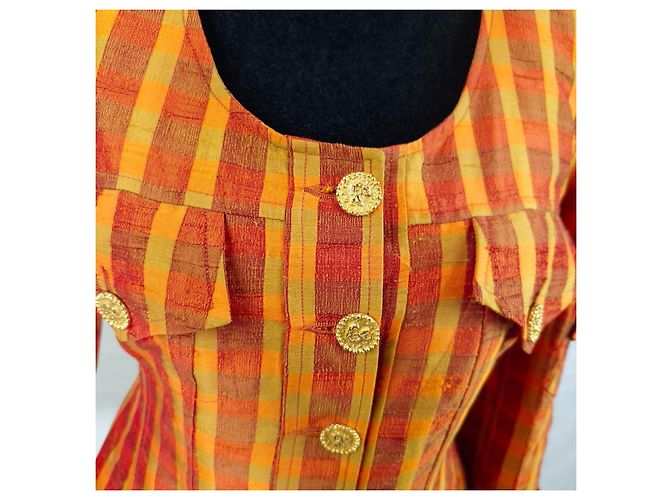 Orange karierte Jacke Bazar de Christian Lacroix - Ansicht 6