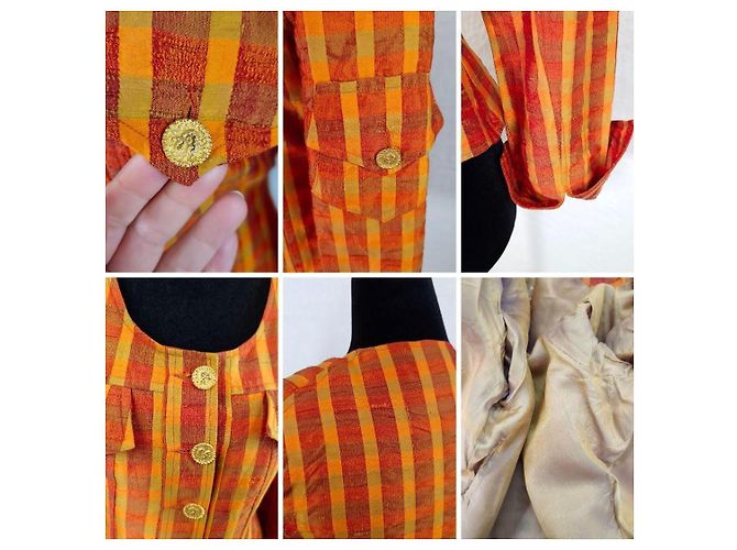 Orange karierte Jacke Bazar de Christian Lacroix - Ansicht 8