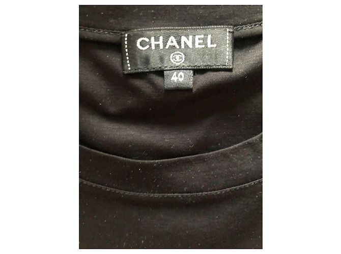 Camiseta Chanel Gabrielle Coco de algodón negro - vista 10
