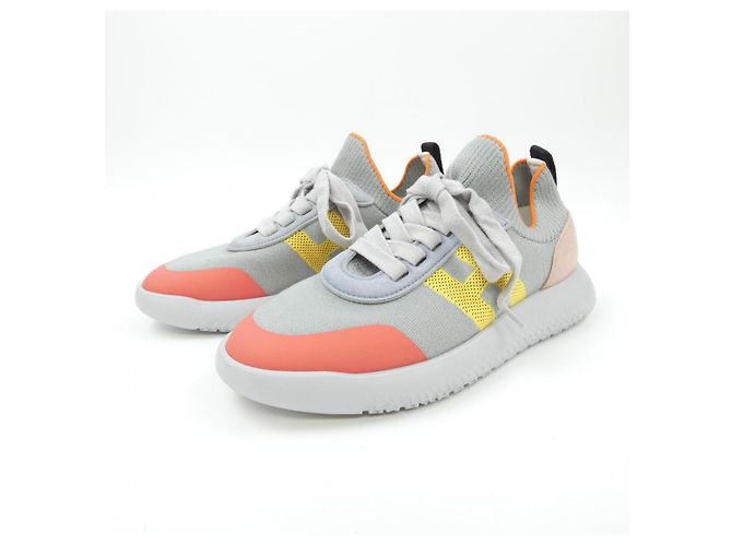 Hermès Leder Sneakers Braun Pink - Ansicht 3