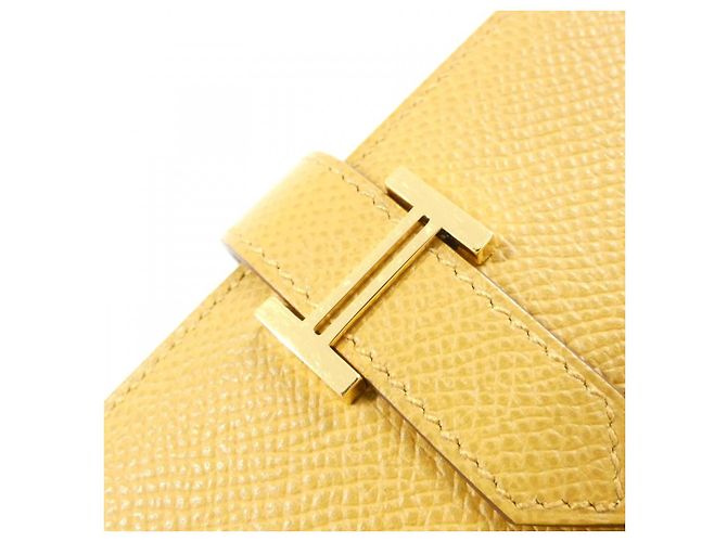 Béarn Hermès Cartera larga Bearn Souffle Epsom Hermes Castaño - vista 4
