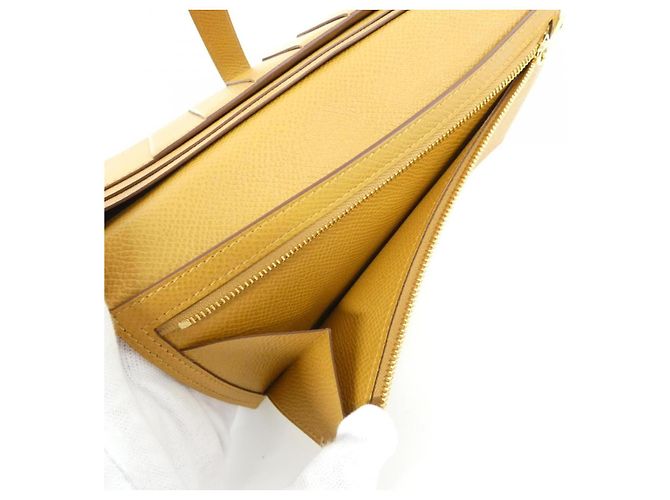 Béarn Hermès Cartera larga Bearn Souffle Epsom Hermes Castaño - vista 6
