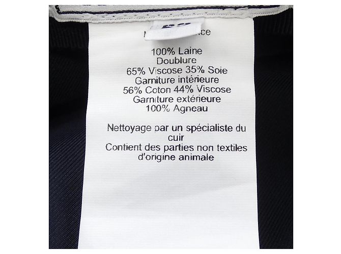 Casquette en laine Hermès H202020N 57 Bleu Bleu Marine - vue 3