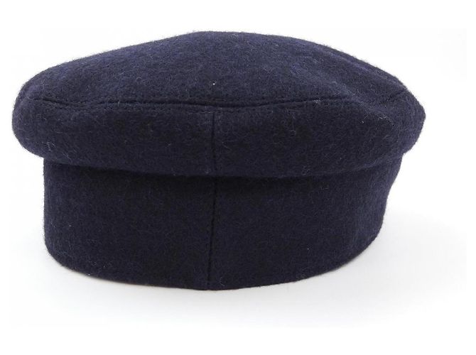 Casquette en laine Hermès H202020N 57 Bleu Bleu Marine - vue 4