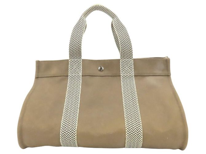 Hermès Borsa Tote MM Cannes Hermes Beige Crudo - vista 2