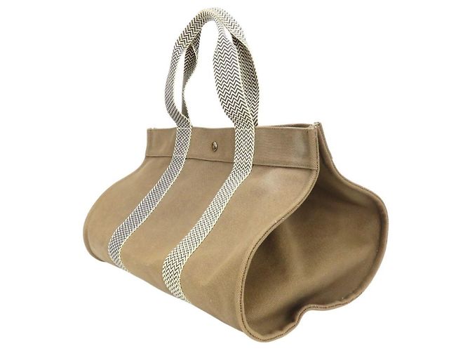 Hermès Borsa Tote MM Cannes Hermes Beige Crudo - vista 3
