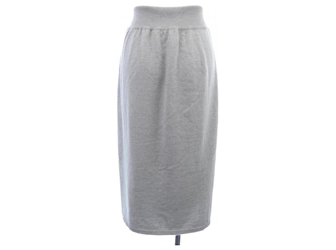 Falda de cachemira Hermès Gris - vista 2