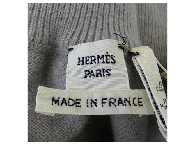 Falda de cachemira Hermès Gris - vista 4