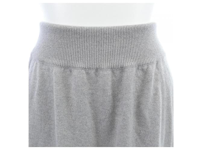 Falda de cachemira Hermès Gris - vista 5