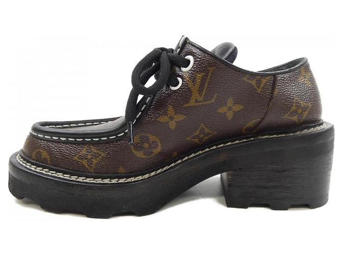 Scarpe Derby in pelle della linea Bobourin di Louis Vuitton Marrone Nero - vista 2
