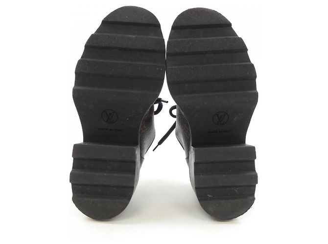 Scarpe Derby in pelle della linea Bobourin di Louis Vuitton Marrone Nero - vista 4