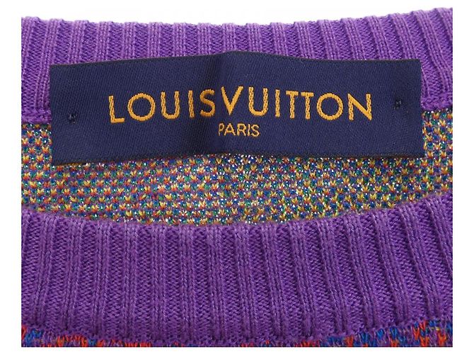 Top de punto Louis Vuitton Roja Azul Verde Púrpura - vista 4