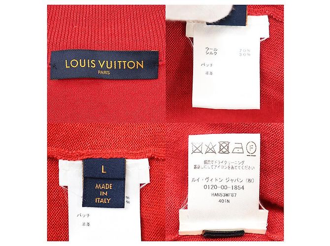 Giacca da guida Louis Vuitton in lana e seta Rosso Beige - vista 10