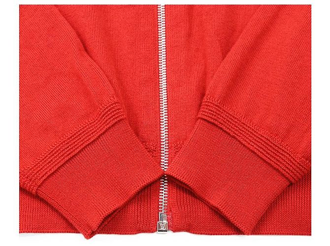Giacca da guida Louis Vuitton in lana e seta Rosso Beige - vista 12