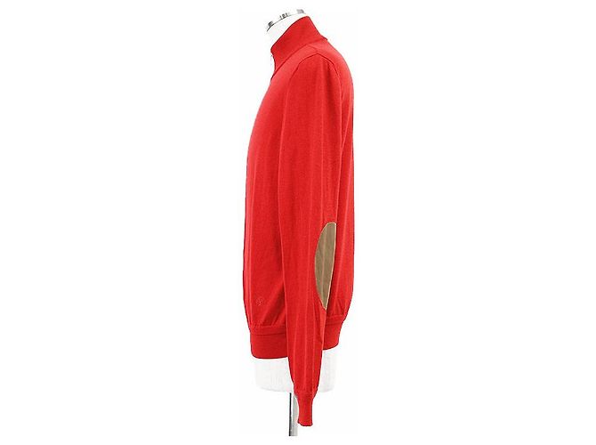 Giacca da guida Louis Vuitton in lana e seta Rosso Beige - vista 14