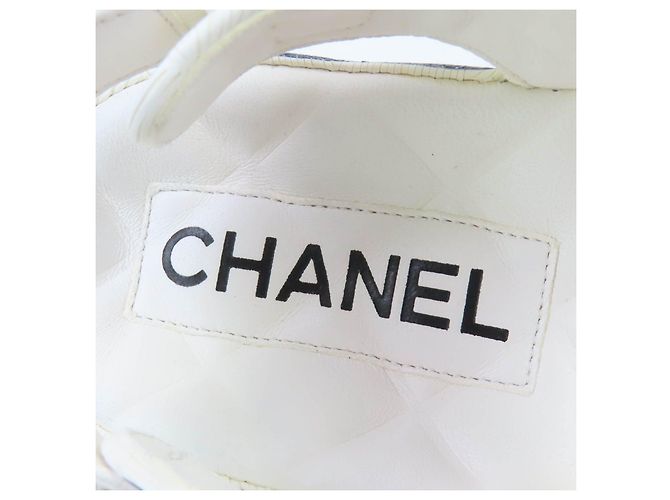 Sandali in pelle Chanel Bianco - vista 10
