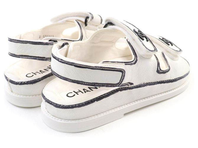 Sandali in pelle Chanel Bianco - vista 3