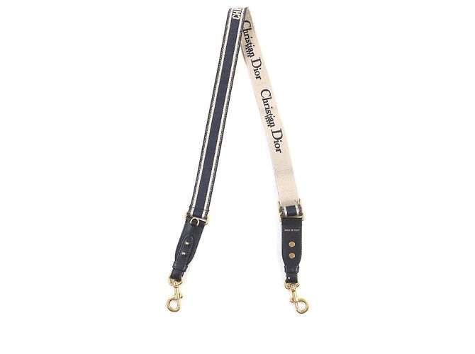 Schultergurt aus Canvas mit besticktem Christian Dior-Logo Blau - Ansicht 3