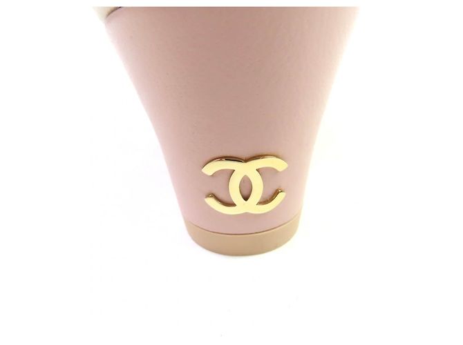 Sandálias de couro Chanel G35297 Rosa - vista 10