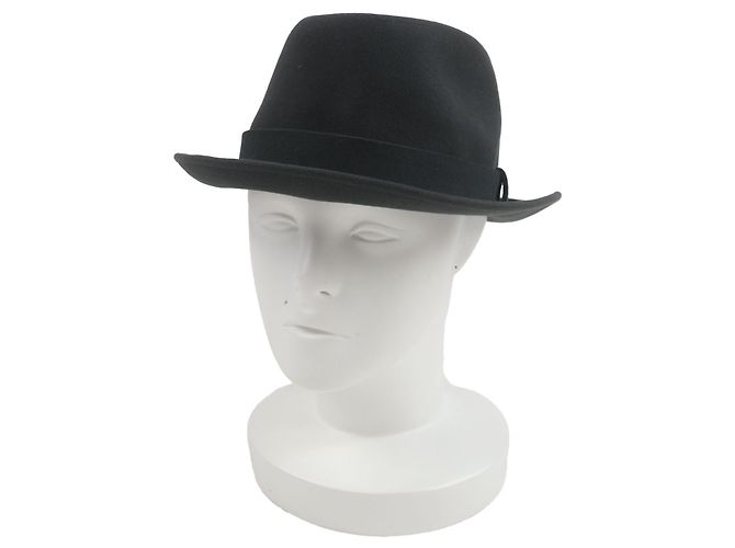 Cappello Fedora in feltro di coniglio Hermès Grigio Grigio antracite - vista 2