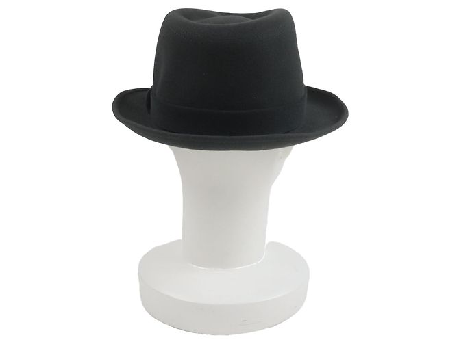 Cappello Fedora in feltro di coniglio Hermès Grigio Grigio antracite - vista 4