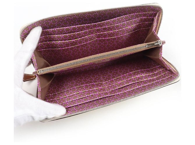 Cartera Larga Azap de Cuero Epsom Hermès Beige - vista 6