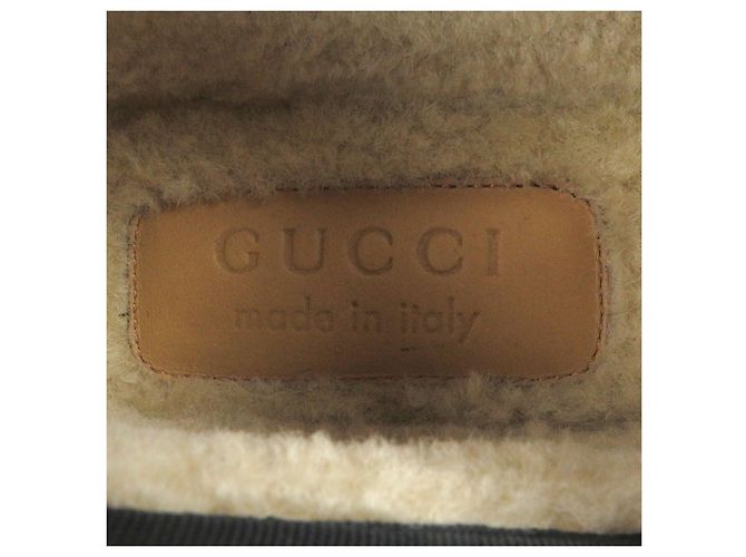 Mocassini Mouton Horsebit con logo GG di Gucci Beige - vista 8