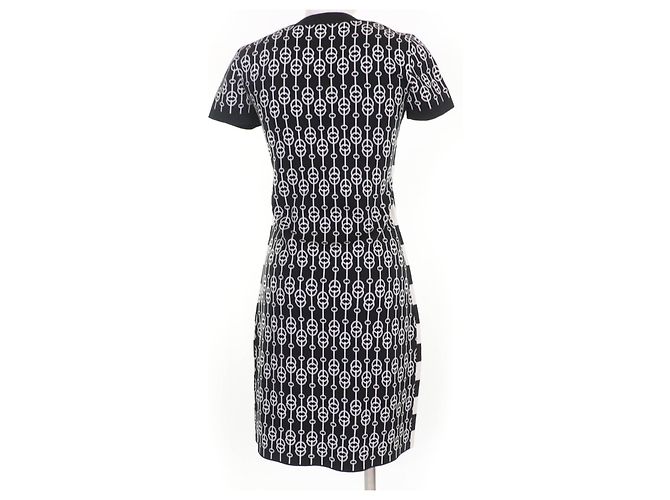 Vestido de seda de punto Horsebit de Hermès Negro - vista 3